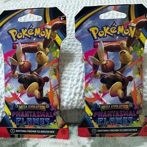 2 Pokémon TCG Mega Evolution Phantasmal Flames Booster Packs
